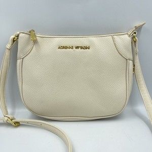 Adrienne Vittadini Handbag Womens Cross Body Shoulder Handbag Beige